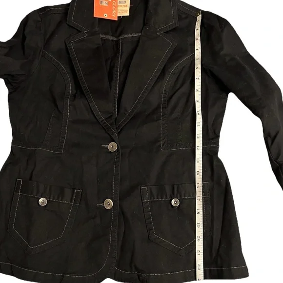 NWT Faded Glory Y2K 2008 Black Women’s Jacket Size LG - Picture 10 of 10